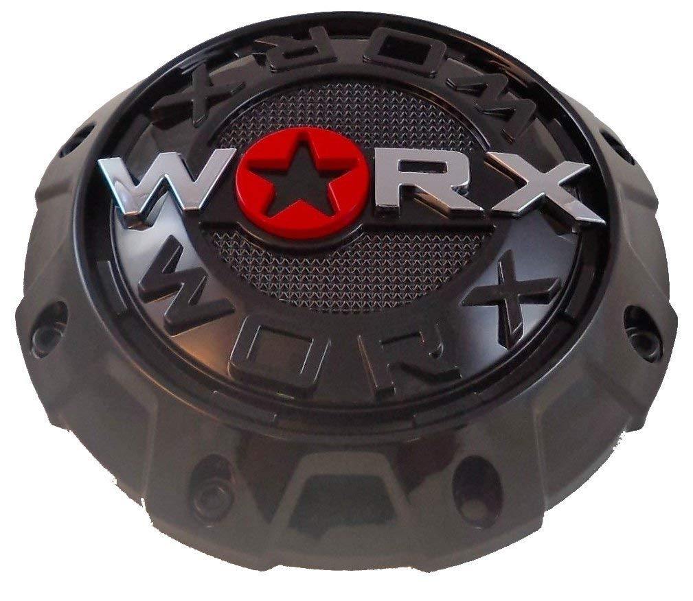 Worx Wheels Gloss Black Custom Wheel Center Caps A89 8856 WRX