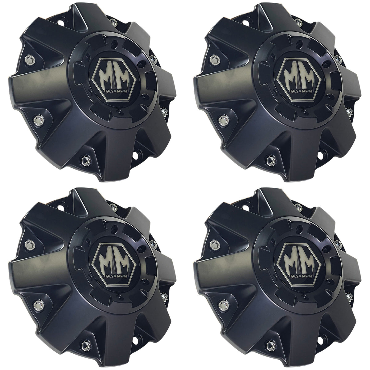 Mayhem Tank Assualt Matte Black Center Cap C108040B01 / C108010MB01 (4 CAPS)