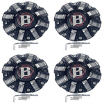 Ballistic Off-Road Gloss Black Chrome Wheel Center Cap CAP OR-D2 CAP OR-D (4 CAPS) + SCREWS