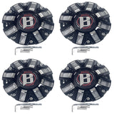 Ballistic Off-Road Gloss Black Chrome Wheel Center Cap CAP OR-D2 CAP OR-D (4 CAPS) + SCREWS