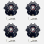 Ballistic Off-Road Wheel Center Cap Matte Black WX-10-CAP (4 CAPS) + SCREWS