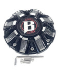 Ballistic Off-Road Gloss Black Chrome Wheel Center Cap CAP OR-D2 CAP OR-D (4 CAPS) + SCREWS