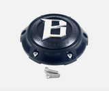 Ballistic Off-Road Matte Black / Chrome Logo Wheel Center Cap CAP OR_VD + BOLTS