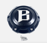 Ballistic Off-Road Matte Black / Chrome Logo Wheel Center Cap CAP OR_VD + BOLTS