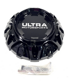 Ultra Motorsports Gloss Black Wheel Center Cap A89-0056BK A89-0056 (1 CAP) + SCREWS