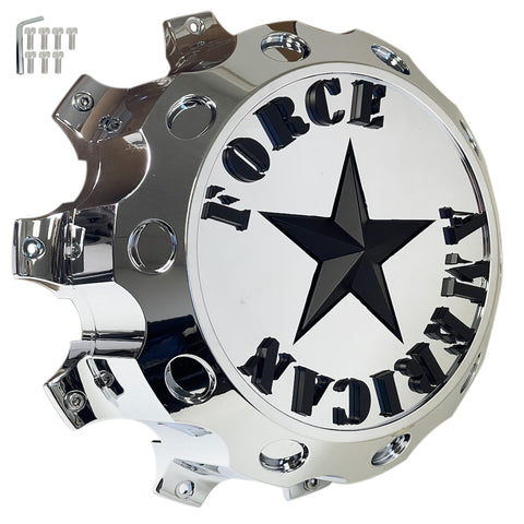 American Force 10 Lug Dually Rear Wheel Center Cap Chrome AFX321 (1 CAP) NEW