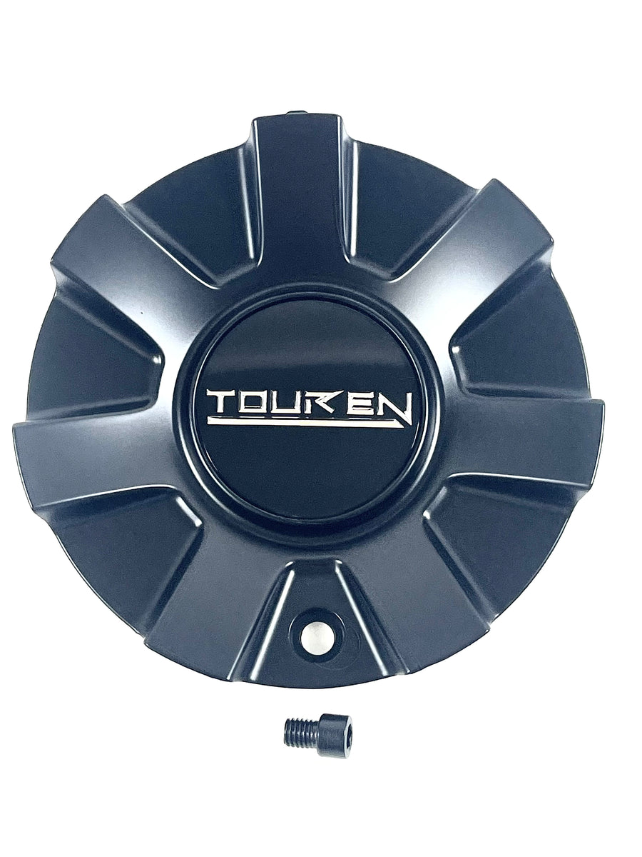 Touren C1032601G Wheel Rim Center Hub Cap Matte Black 6